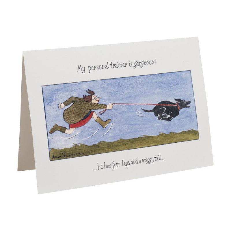 Caspari Who's Walking Who? Boxed Note Cards - 8 Note Cards & 8 Envelopes