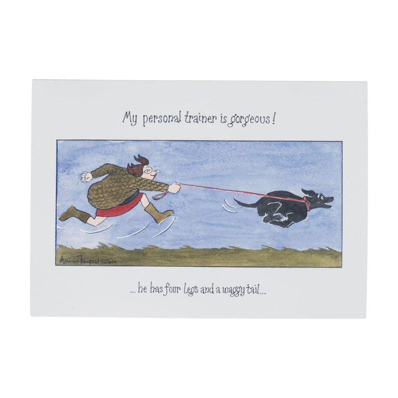 caspari Who's Walking Who? Boxed Note Cards - 8 Note Cards & 8 Envelopes