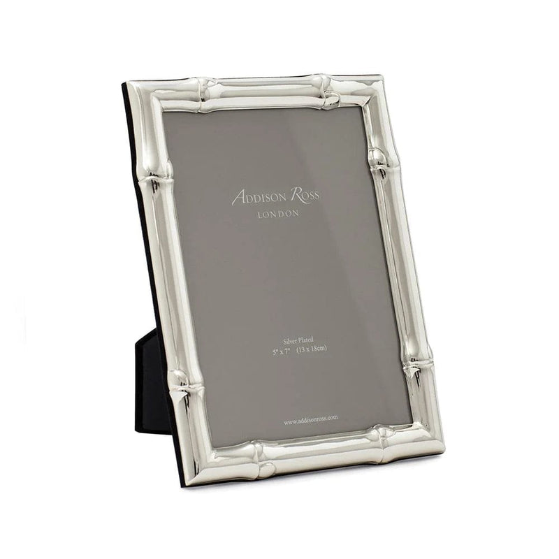 caspari Wide Bamboo 8" x 10" Picture Frame in Silver - 1 Each