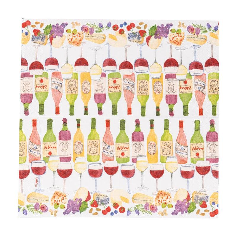 Caspari Wine Pairings Cocktail Napkins - 20 Per Package