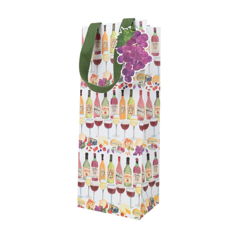 Caspari Wine Pairings Wine & Bottle Gift Bags - One Gift Bag Included