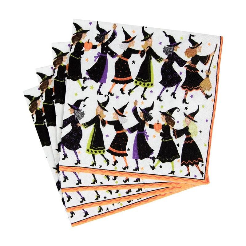 Caspari Witches Conga Line Cocktail Napkins - 20 Per Package