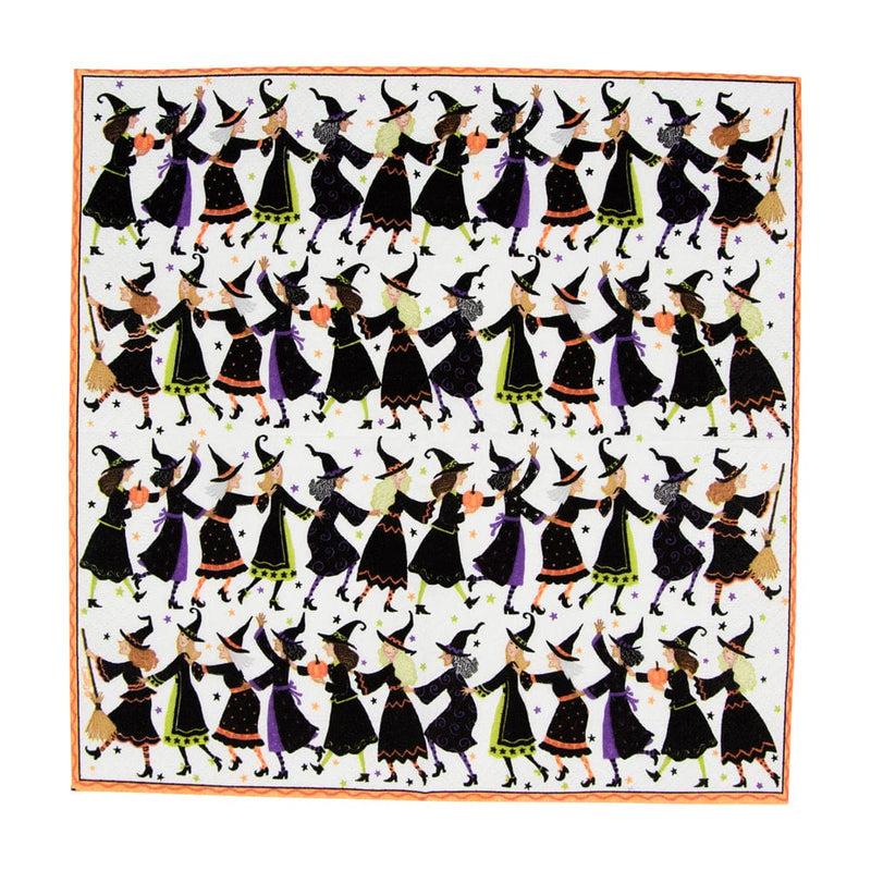 Caspari Witches Conga Line Cocktail Napkins - 20 Per Package