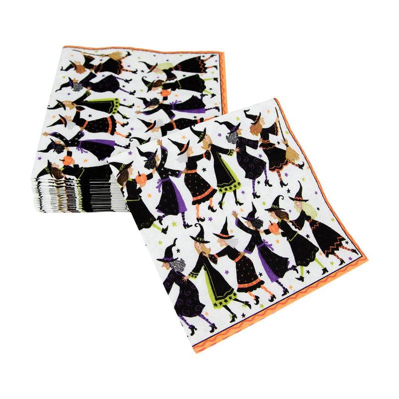 Caspari Witches Conga Line Cocktail Napkins - 20 Per Package