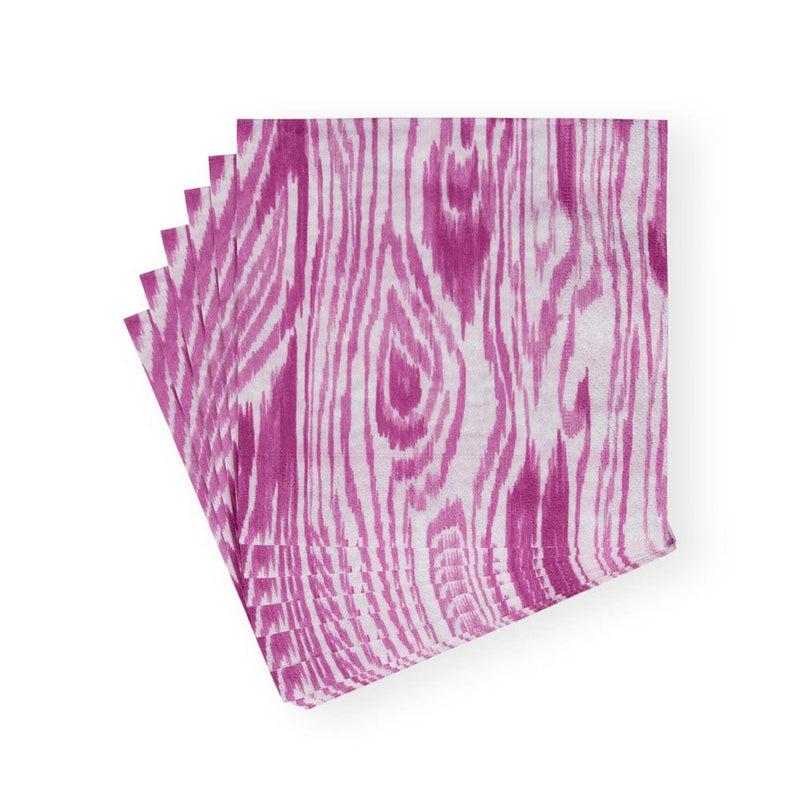 Caspari Woodgrain Fuchsia Luncheon Napkins - 20 Per Package