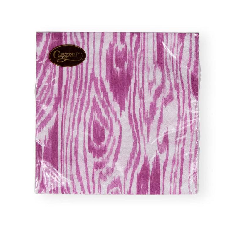 Caspari Woodgrain Fuchsia Luncheon Napkins - 20 Per Package