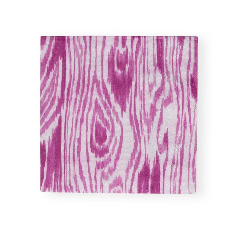 caspari Woodgrain Fuchsia Luncheon Napkins - 20 Per Package