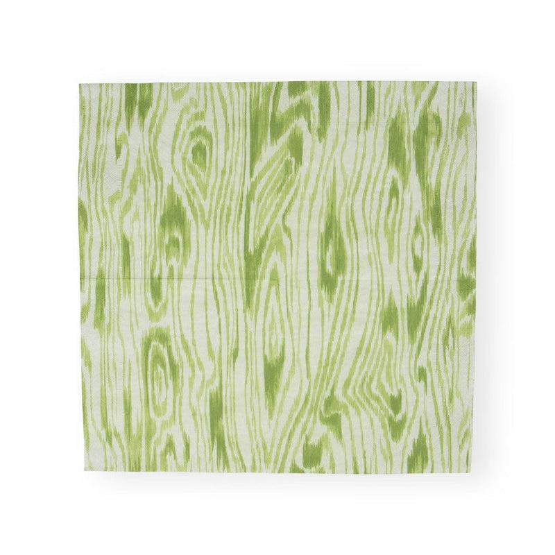 Caspari Woodgrain Moss Green Luncheon Napkins - 20 Per Package