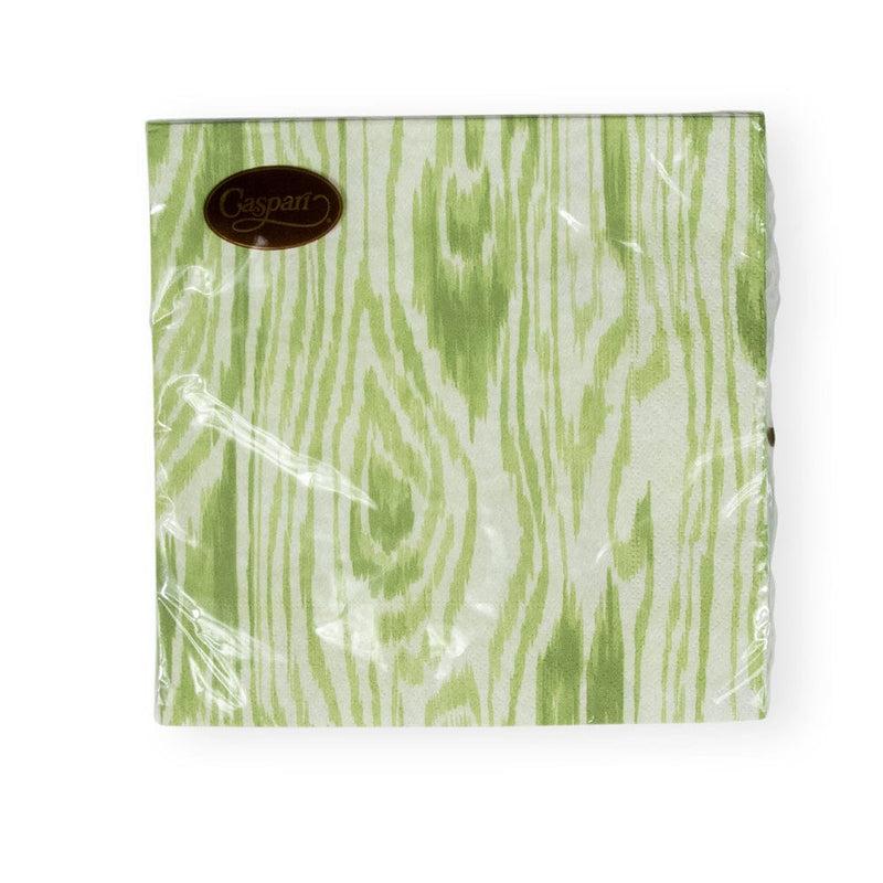 Caspari Woodgrain Moss Green Luncheon Napkins - 20 Per Package
