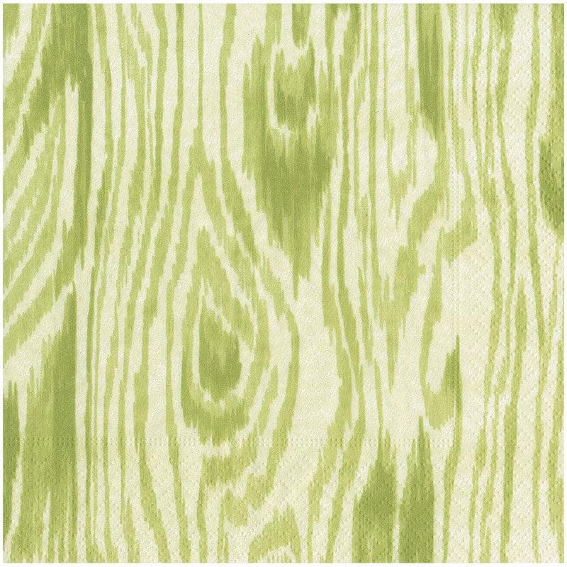 caspari Woodgrain Moss Green Napkin Dinner - 20 Per Package