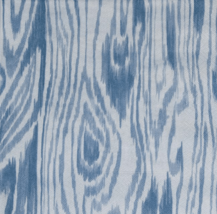 caspari Woodgrain Stone Blue Napkin Dinner - 20 Per Package