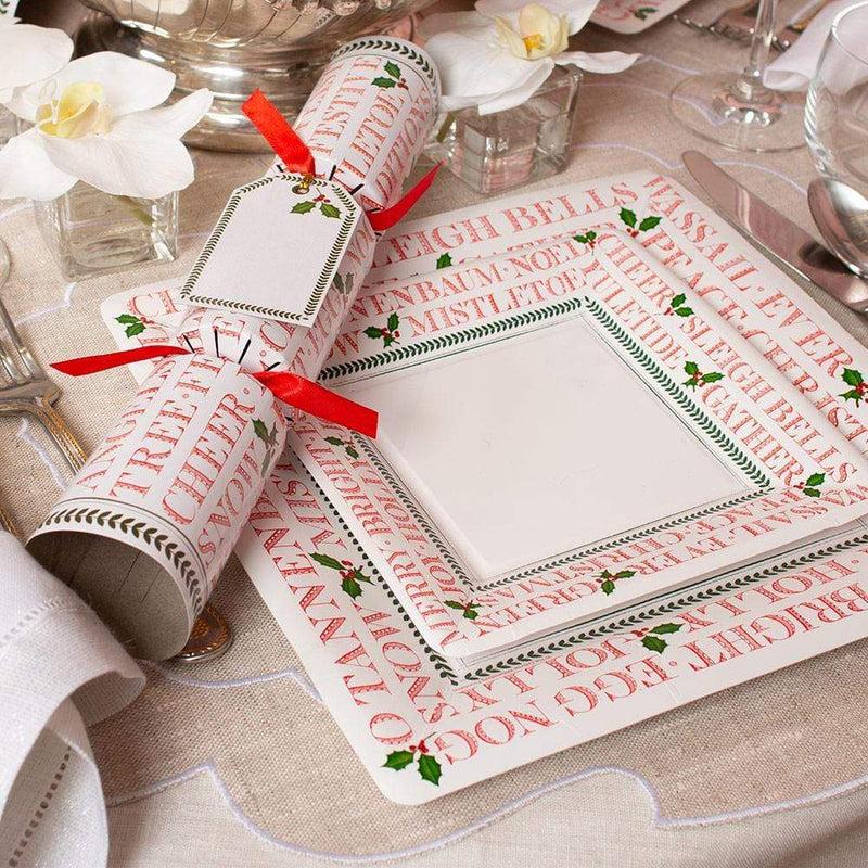 Caspari Yuletide Cheer Paper Dinner Plates - 8 Per Package