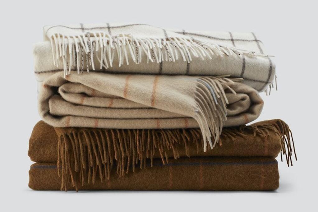 Casper Pinstripe Plaid Throw