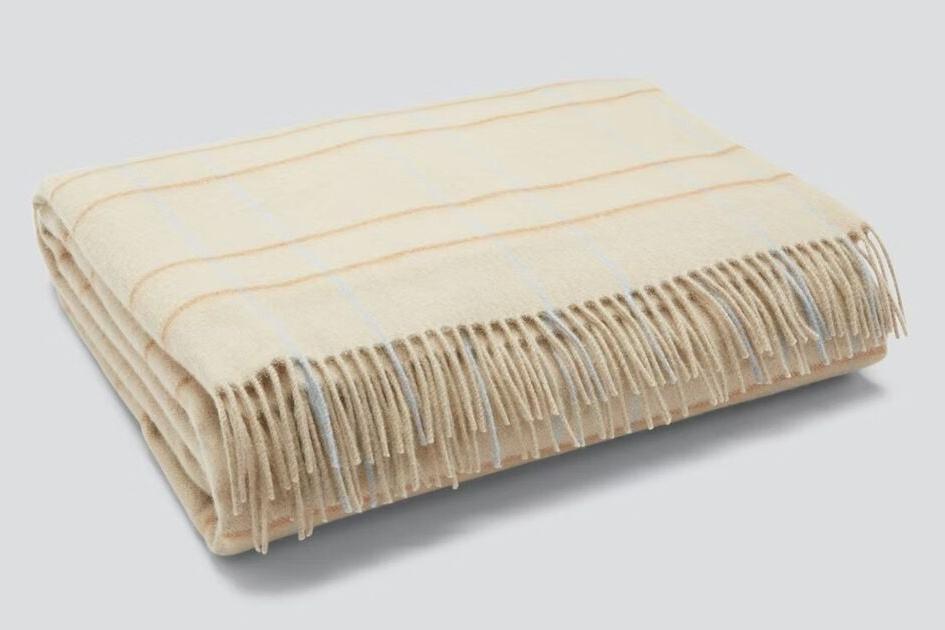 casper Pinstripe Plaid Throw