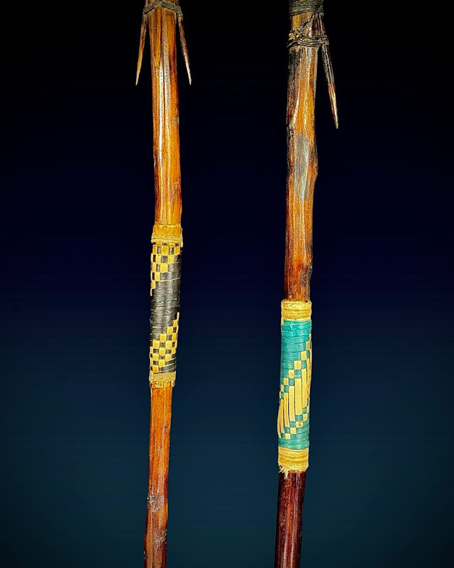 Cassera A Pair Of Old Solomon Islands Barbed Spears