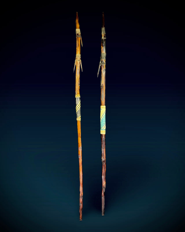Cassera A Pair Of Old Solomon Islands Barbed Spears