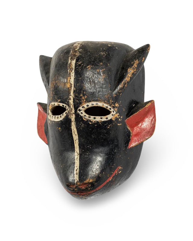 cassera Ibibio Polychromed Zoomorphic Mask