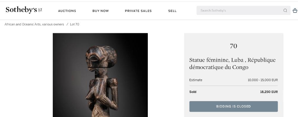 Cassera Luba Female Figure Published