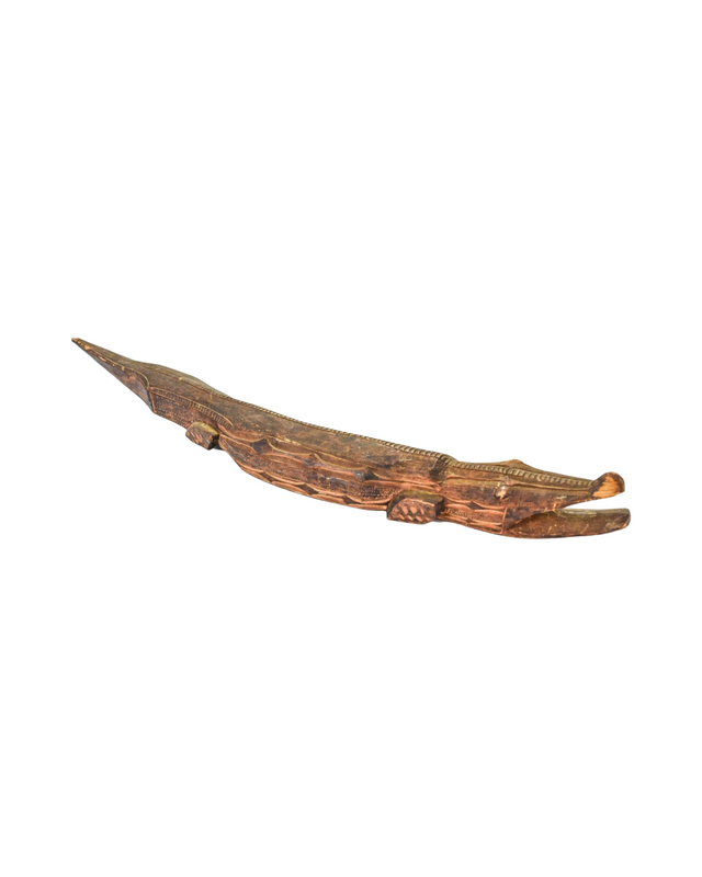 Cassera Marqueses Islands Carved Wood Crocodile