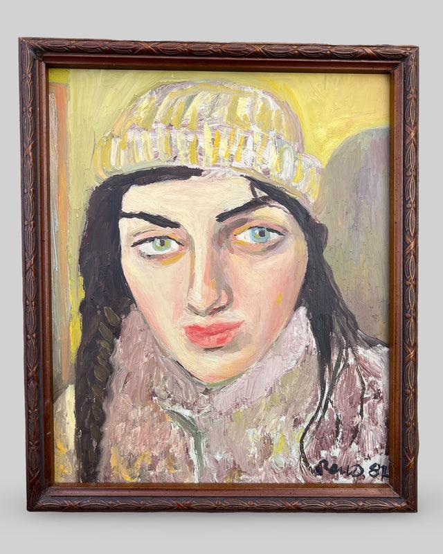 Cassera Woman With Knit Hat 1982