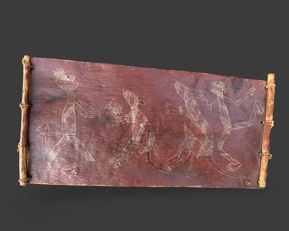 Cassera Early Aboriginal Bark Painting By Bobby Nganjmira