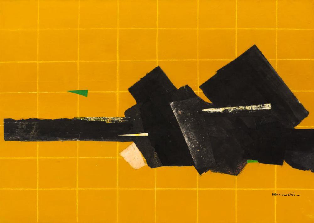 cassera Paul Horiuchi ''Forms Follow Froms #1'' 1986 Casein