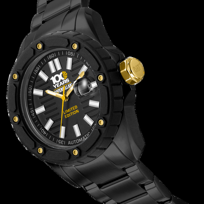Caterpillar 100 Year Automatic Shockmaster Black Strap