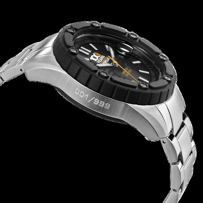 Caterpillar 100 Year Automatic Shockmaster Silver Strap