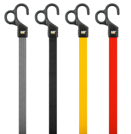 Caterpillar 12 Piece Flat Bungee Strap With Safety Finger Hook
