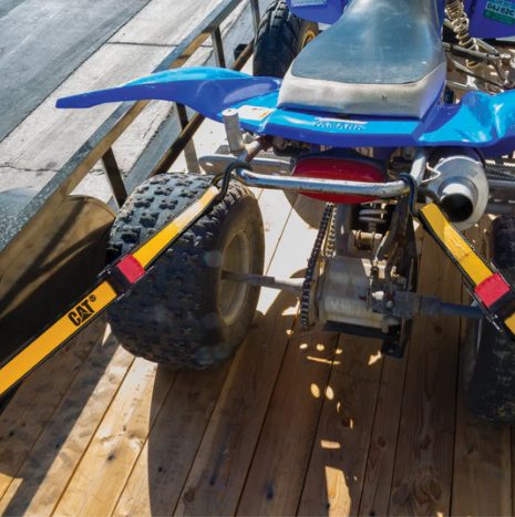 Caterpillar 2 Piece Ratchet Tie Down Set With Soft Loops - 16 Feet X 1-1/2 Inches