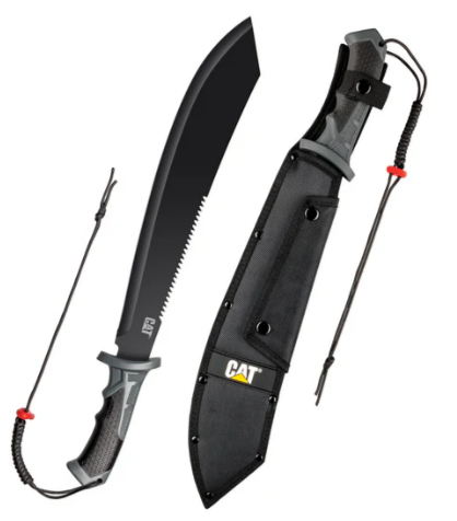 caterpillar 21" Bolo Machete With Sheath and Shoulder Strap