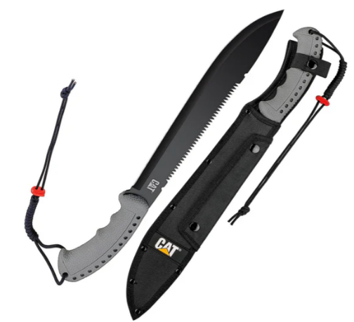caterpillar 21" Latin Machete With Sheath And Shoulder Strap