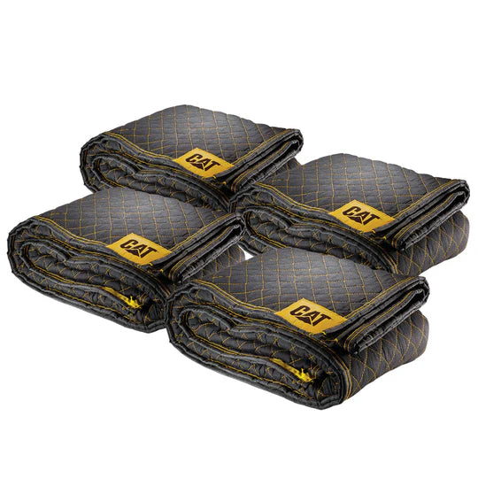 caterpillar 4 Pack 72 Inch x 80 Inch Non-Woven Utility Blanket