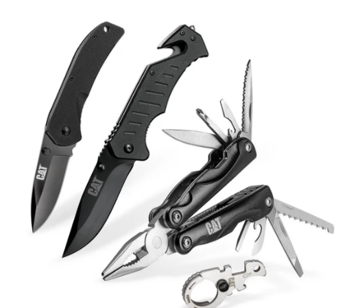 caterpillar 4 Piece Multi-Tool and Folding Pocket Knife Set