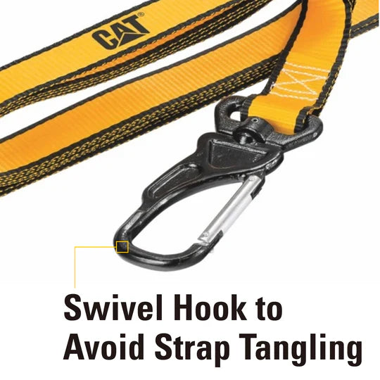 Caterpillar 4 Piece Strap Set With Swivel Hook Cam Buckles And Soft Straps