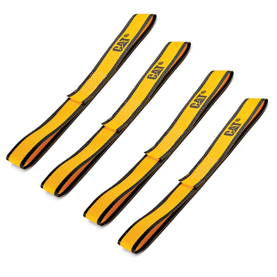 caterpillar 4 Piece Yellow/Black Soft Hook Set - 12 Inches x 1-1/2 Inches