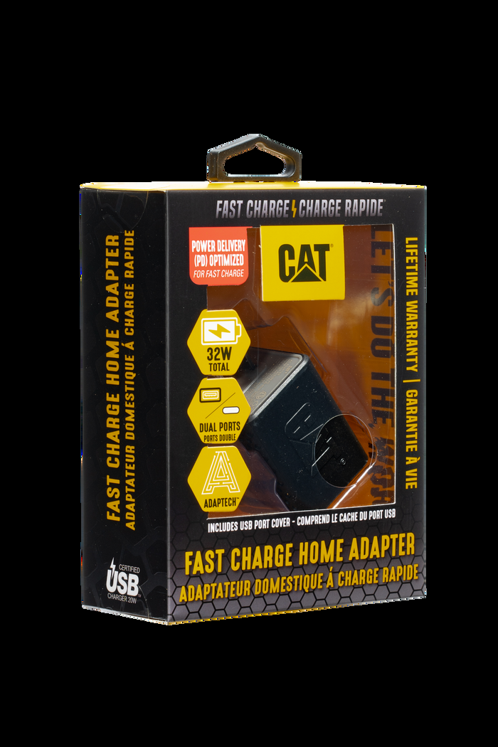Caterpillar CAT® Dual USB Fast Charge AC Wall Adapter