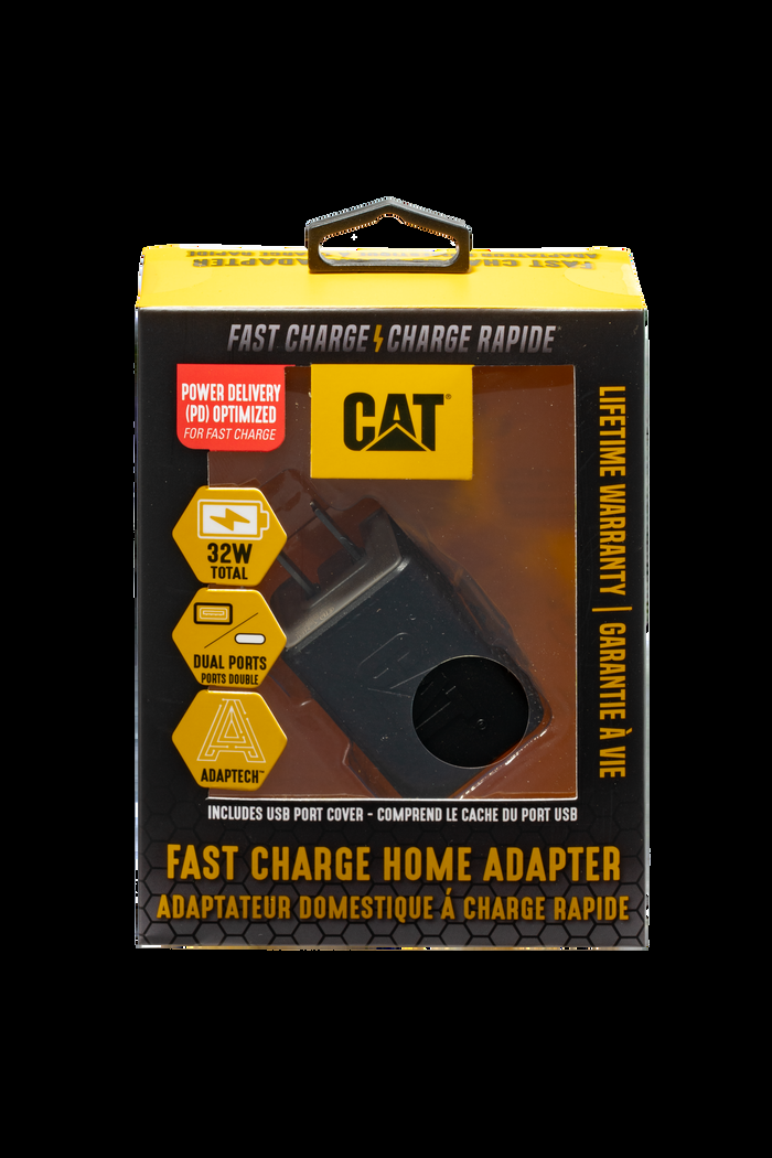 caterpillar CAT® Dual USB Fast Charge AC Wall Adapter