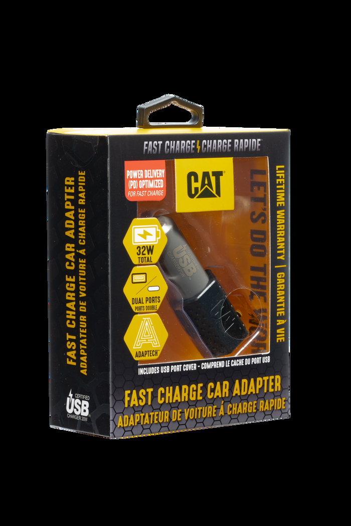 Caterpillar CAT® Dual USB Power Delivery DC Vehicle Adapter