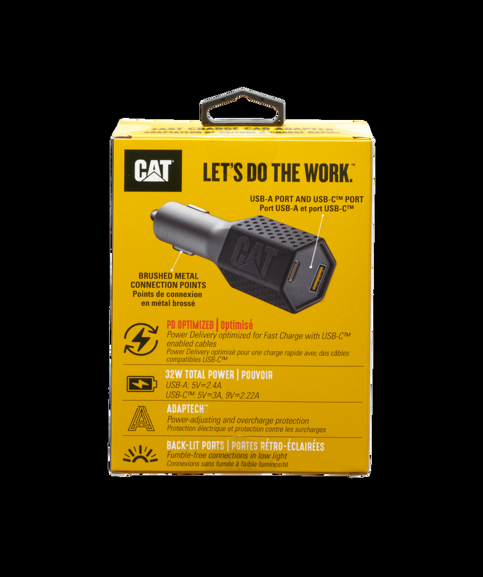 Caterpillar CAT® Dual USB Power Delivery DC Vehicle Adapter