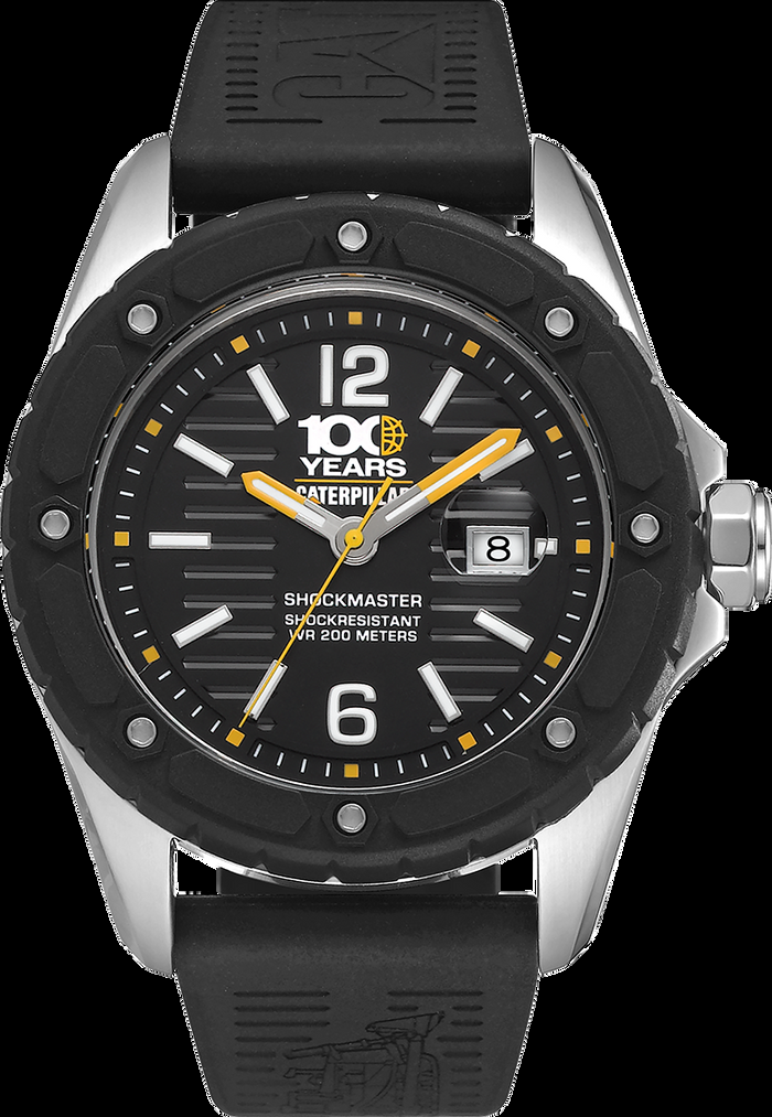 caterpillar 100 Year Quartz Shockmaster Black Dial