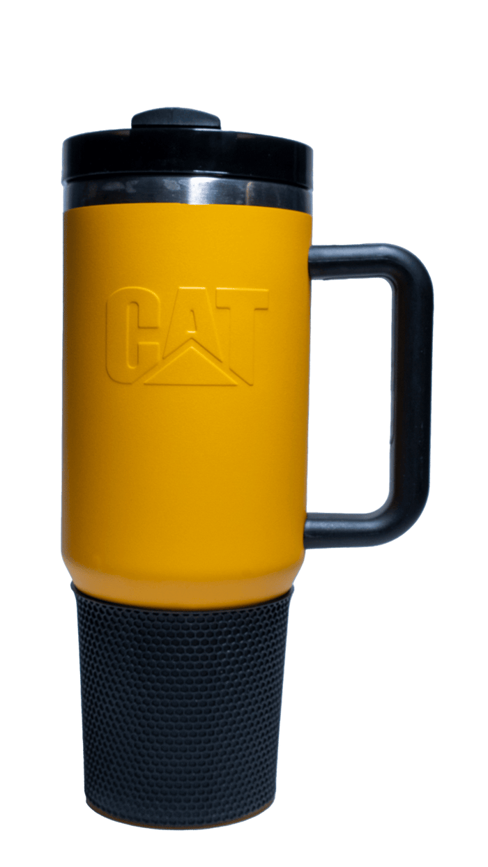 caterpillar 40oz Yellow Stainless Steel Tumbler
