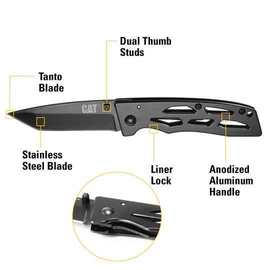 Caterpillar 6-1/2 Inch Tanto Folding Knife