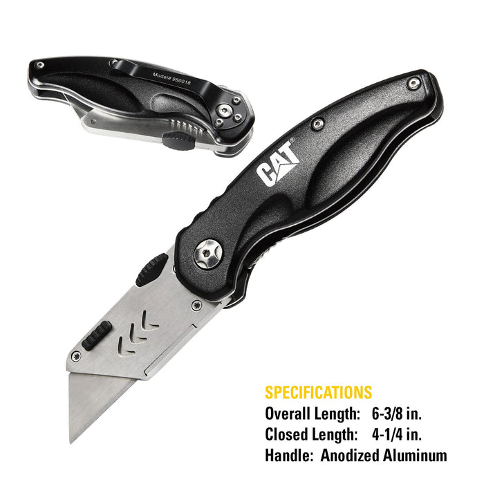 Caterpillar 6-3/8 Inch Folding Utility Knife