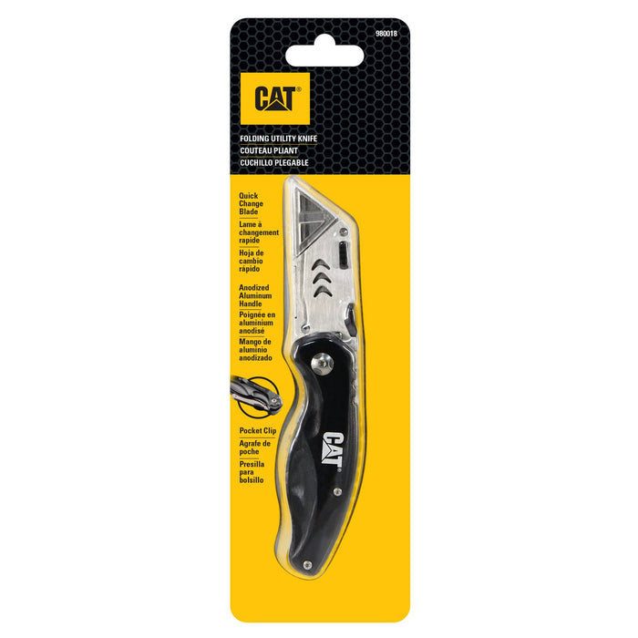 Caterpillar 6-3/8 Inch Folding Utility Knife