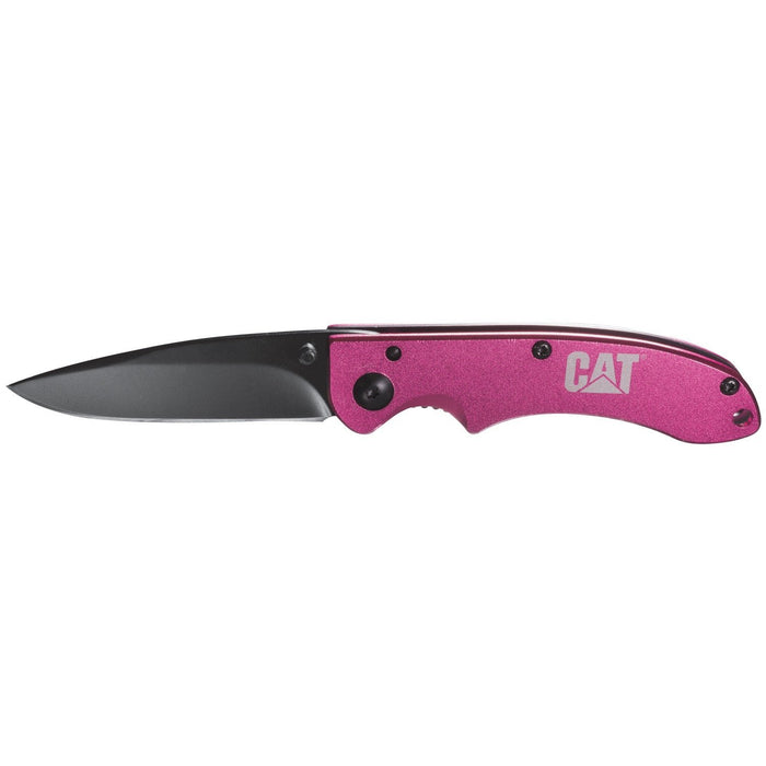 caterpillar 6" Folding Knife Pink Handle
