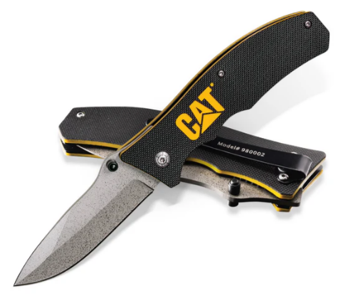 caterpillar 7-1/2" Drop Point Folding Knife