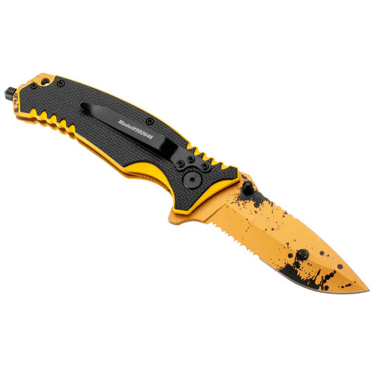 caterpillar 8 Inch Drop Point Folding Knife