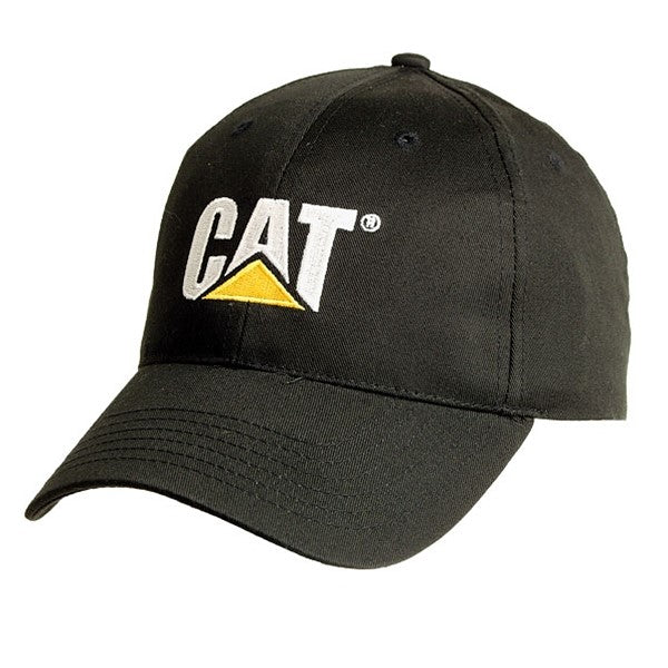 caterpillar Black Cap with 2 Tone Logo