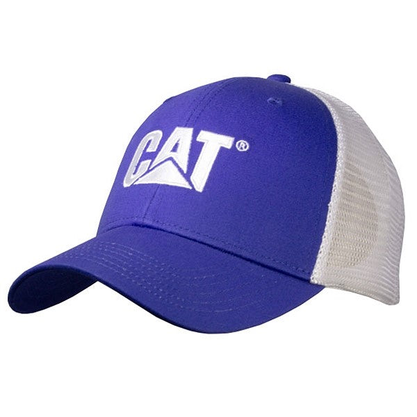 caterpillar Blue Cap w/White Logo